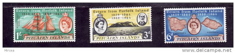 Pitcairn 1961 - Michel  32/4, Neufs** - Islas De Pitcairn