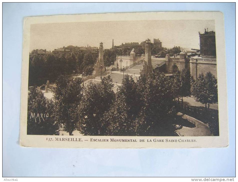 MARSEILLE ESCALIER MONUMENTAL DE LA GARE ST CHARLES DANS LES BOUCHES DU RHONE 13 - Quartier De La Gare, Belle De Mai, Plombières