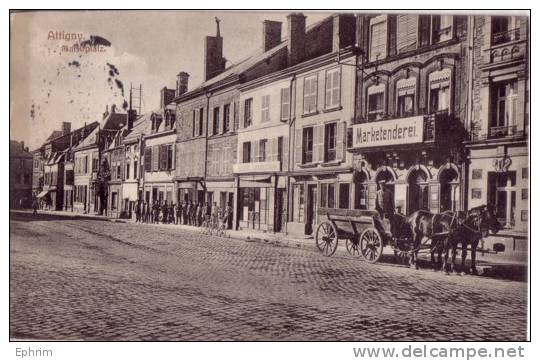 ATTIGNY - Marktplatz - Marketenderei - WW1 - 22 Reserve-Division - Attigny