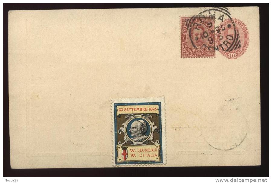 1895 XXV LIBERAZIONE DI ROMA. PER ALTONA. ERINNOFILO  PAPA LEONE XIII. (INT55) - Stamped Stationery