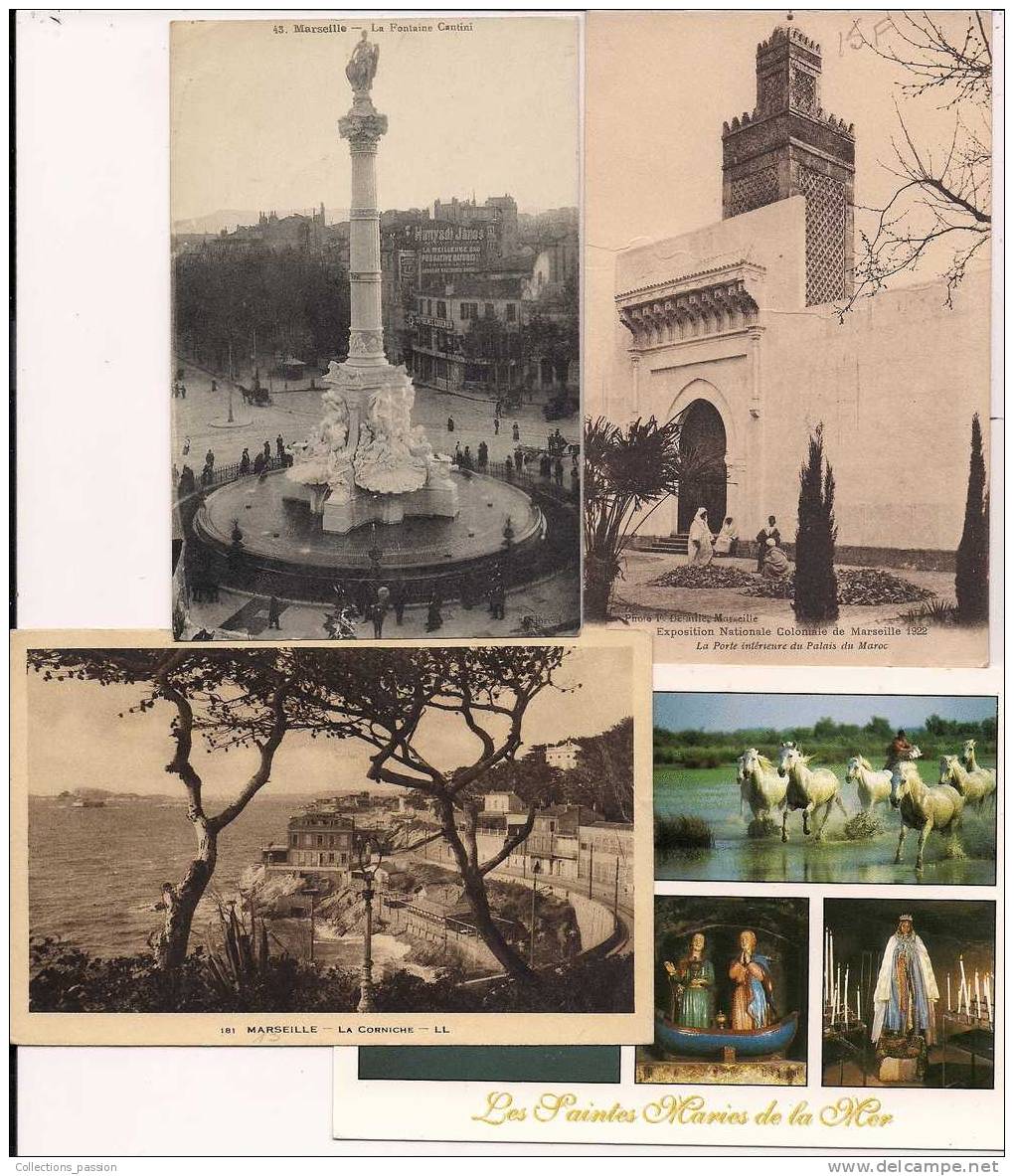 Lot  4 Cp , BOUCHES DU RHÖNE , Marseille Et Ste Marie De La Mer , 13 - 5 - 99 Postcards