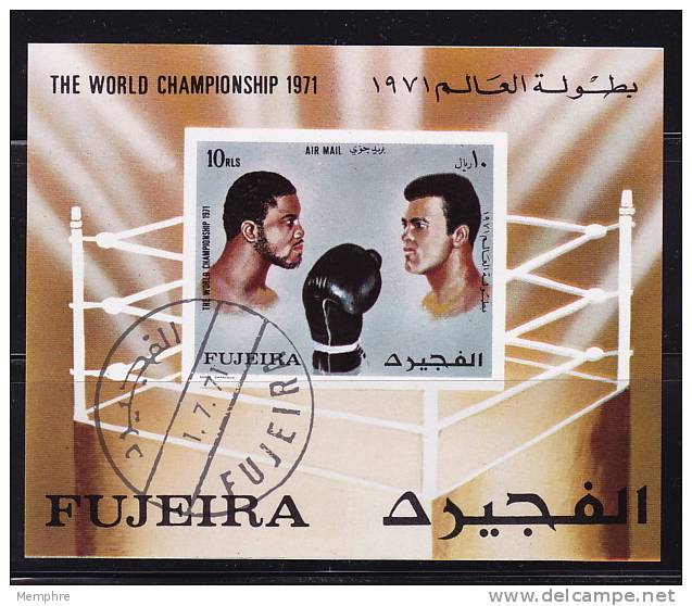 FUJEIRA:  1971  Championnat De Boxe: Mohammed Ali Et Joe Frazier  Bloc Feuillet Mi Nr Block 57A - Fudschaira