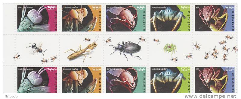 Australia-2009 Micromonsters Gutter Strip MNH - Feuilles, Planches  Et Multiples