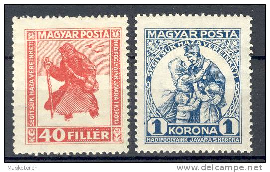 Hungary Magyar 1920 Mi. 312 X, 314X Wz. Stehend Standing Wmk. Kriegsgefangenen Prisoners Of War €6,20  MH - Unused Stamps