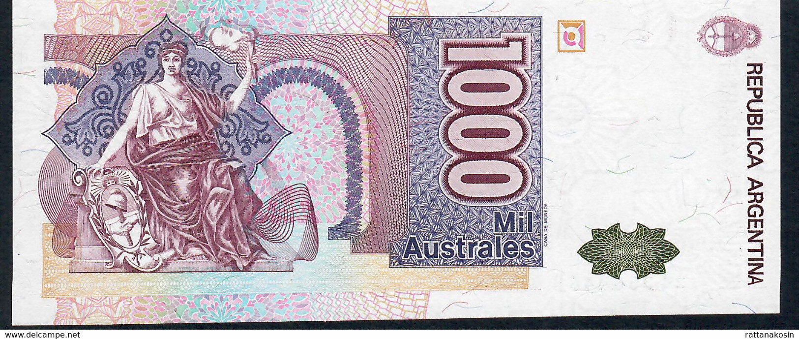 ARGENTINE P329b   1000  AUSTRALES   (1989)  UNC. - Argentine