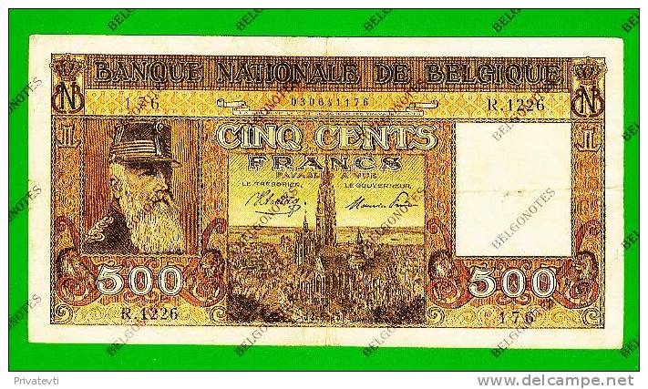 *Belgique* 500 Francs  Type Dynastie*  12-05-45  * - Other & Unclassified