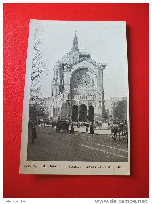 CPA -(75-PARIS)-COLLECTION PETIT JOURNAL-PARIS-EGLISE SAINT-AUGUSTIN -ANIMEE - Lotti, Serie, Collezioni