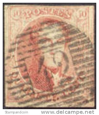 Belgium #12 Used 40c King Leopold I From 1858, Expertized - 1858-1862 Medallones (9/12)