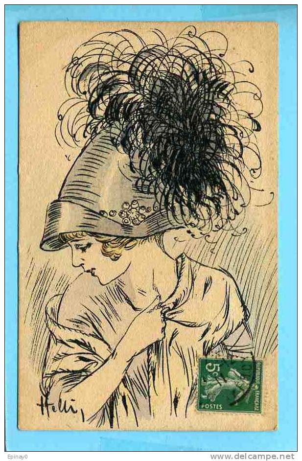 B - ILLUSTRATEUR - HELLI - ICART Louis - FEMME - ART NOUVEAU - éditeur ? N° 144 - CHAPEAU - Helli