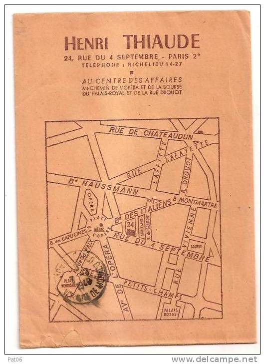 PARIS    Bureau N°108 « 7 Bd. HAUSMANN » - Lettres & Documents