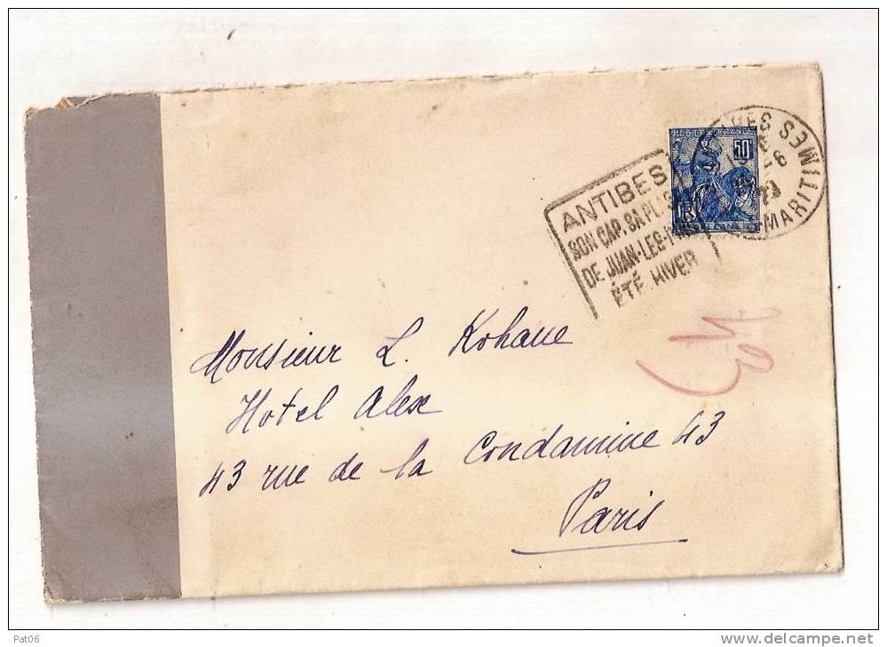 06      Alpes Mmes « ANTIBES » - Storia Postale