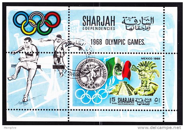 SHARJAH  1968 Jeux Olympiques De Mexico  Bloc Feuillet   Mi Nr 41A - Sharjah