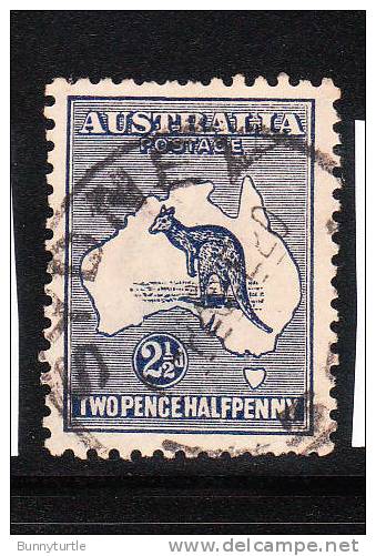 Australia Kangaroo And Map 2 1/2p Used - Gebraucht