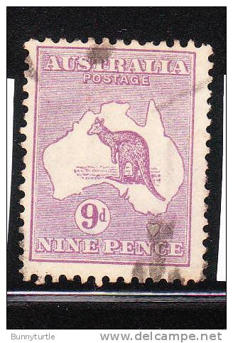 Australia Kangaroo And Map 9p Used - Used Stamps