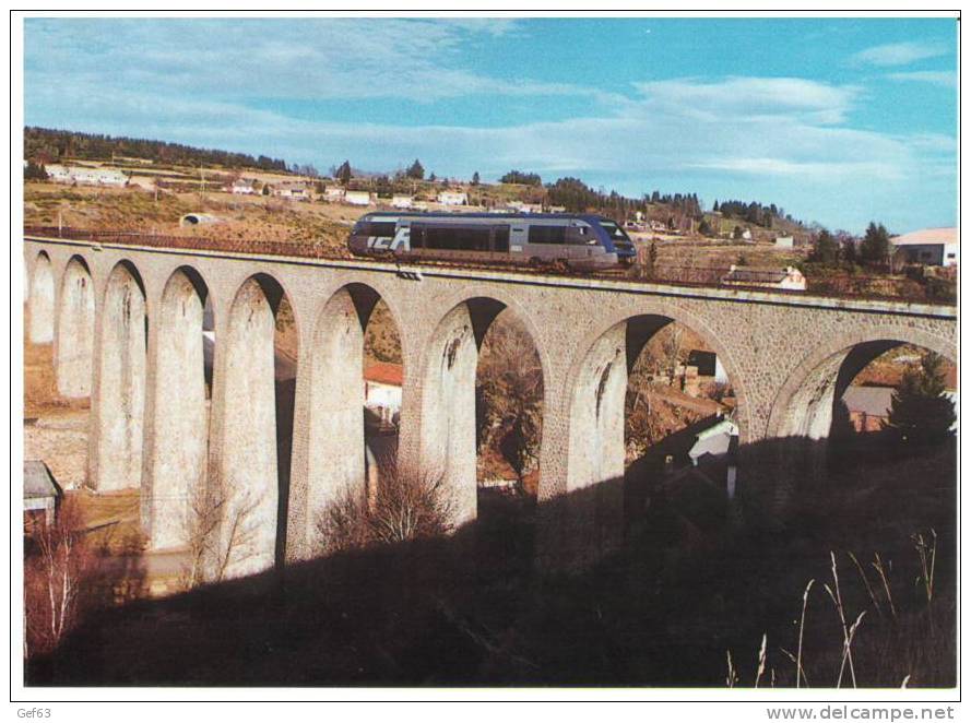 Le Viaduc De Mirandol ° Centenaire De La Ligne Mende - La Bastide 1902 - 2002 ° Autorail X 73500 - Opere D'Arte