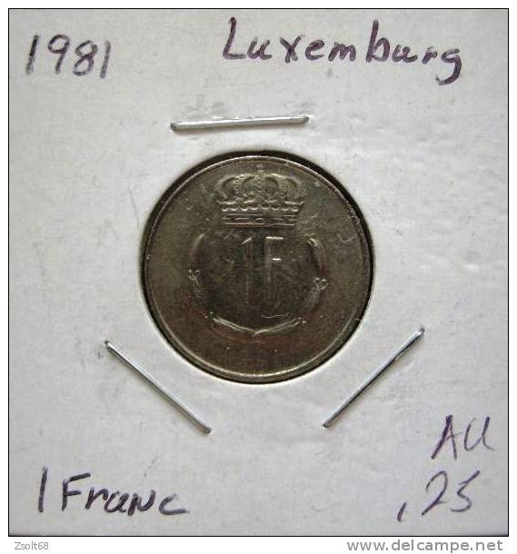 LUXEMBURG / 1 FRANC 1981. - Luxemburgo