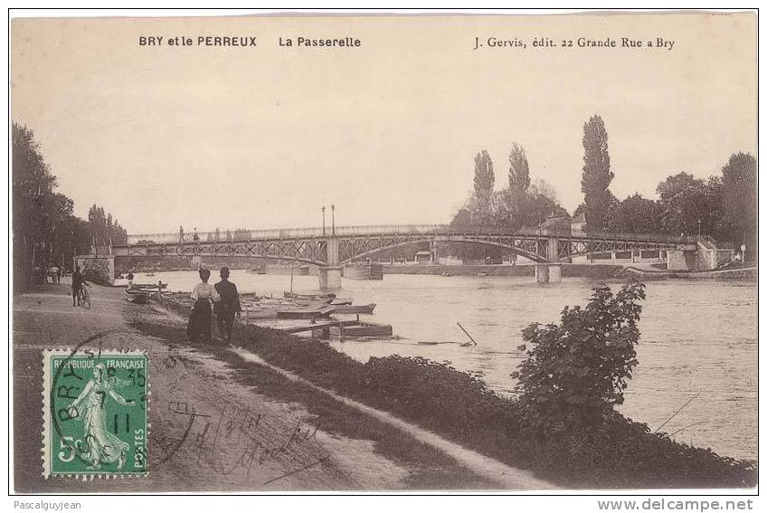 CPA BRY ET LE PERREUX - LA PASSERELLE - Bry Sur Marne