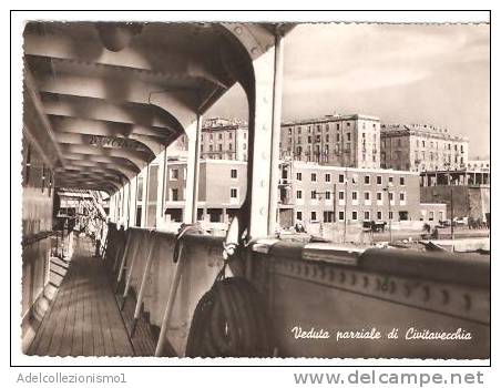 30432)cartolina Illustratoria  Panorama Parziale Di Civitavecchia - Civitavecchia