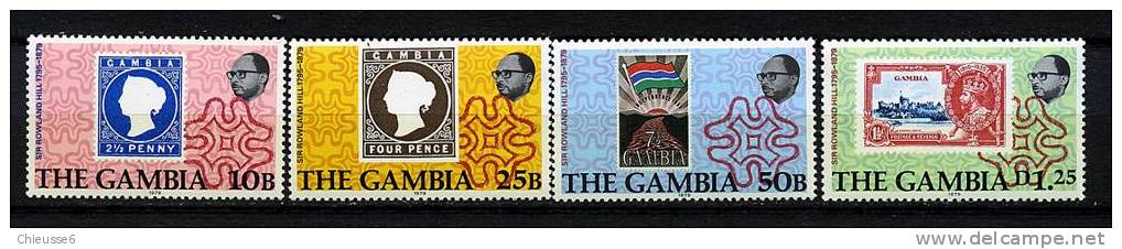 Gambie ** N° 389 à 392  - Sir RowlandHill. Tbres S/ Tbres - Gambia (1965-...)