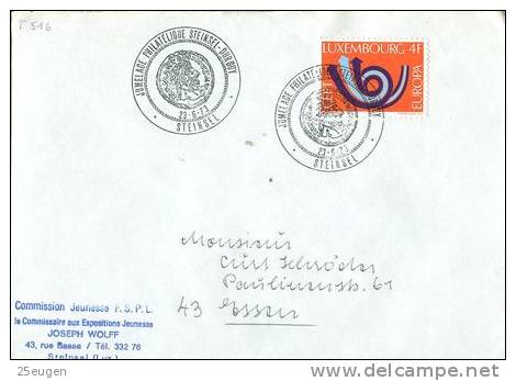 LUXEMBOURG  1973  EUROPALIA  POSTMARK - Covers & Documents