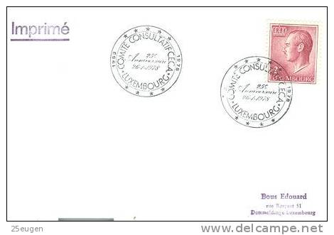 LUXEMBOURG  1978  EUROPALIA  POSTMARK - Covers & Documents