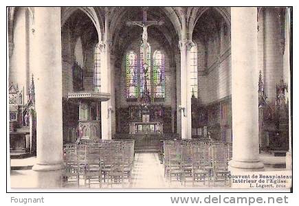 Belgique:COUVENT De BEAUPLATEAU (Luxembourg):Intérieur De L´église.1911.(Lagaert,Br Ux.).Oblit.MARLOIE. - Sainte-Ode