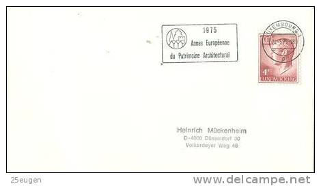 LUXEMBOURG  1975  EUROPALIA  POSTMARK - Cartas & Documentos