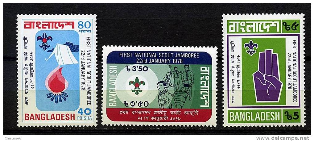 Bangladesh ** N° 107 à 109 - 1er Jamboree National - Bangladesh
