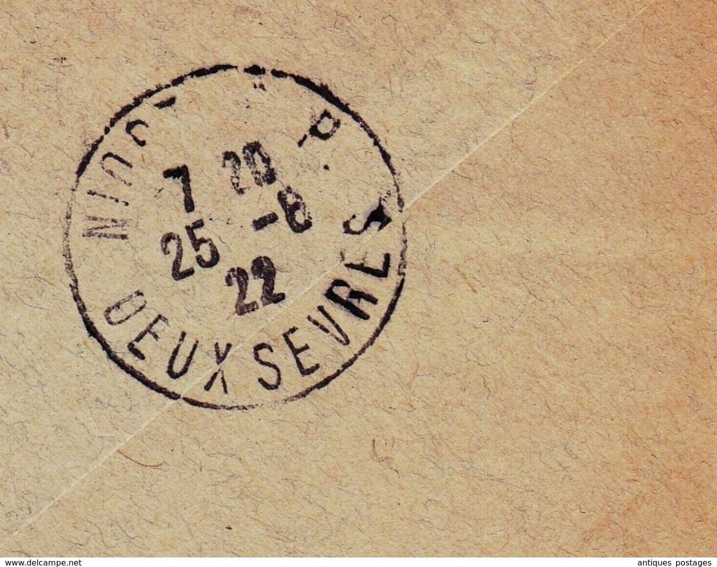 Lettre 1922 Semeuse 25 Centimes  La Mothe Saint Héray Niort Deux-Sèvres - 1906-38 Semeuse Camée