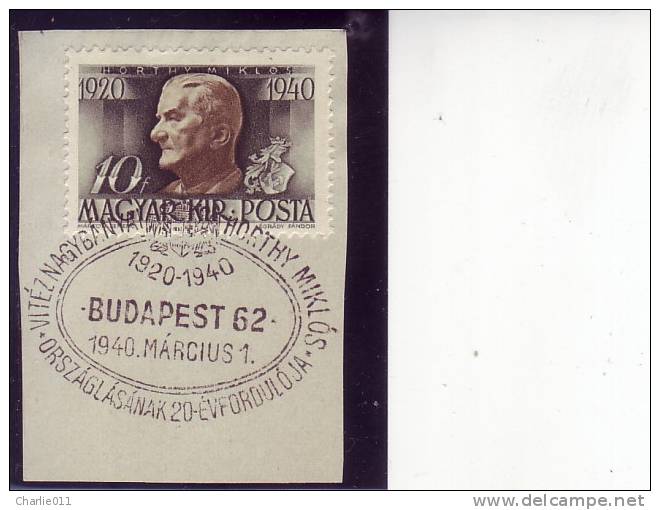 HORTHY MIKLOS-SET-20 ANNIV-SPECIAL POSTMARK-1920-1940-BUDAPEST 62-HUNGARY - Used Stamps