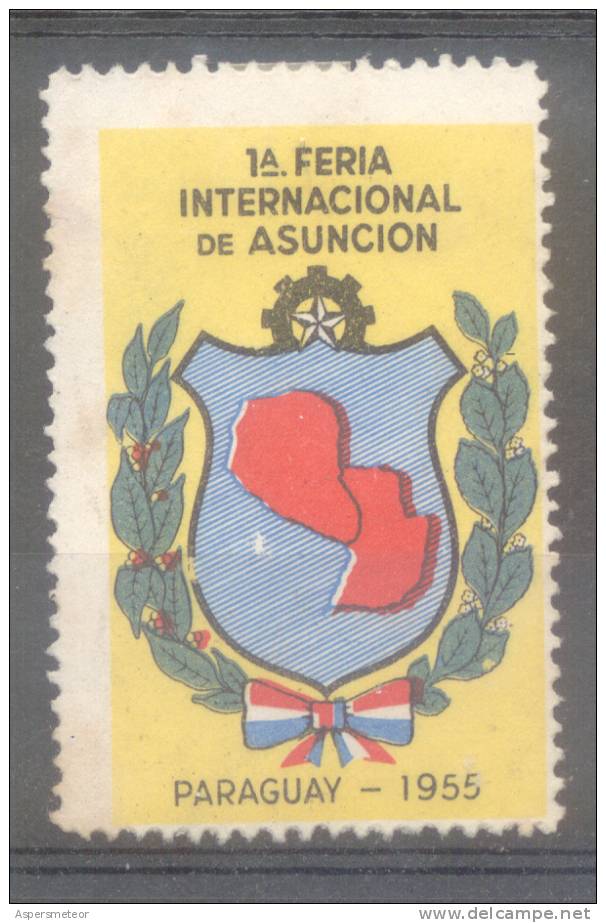 PRIMERA FERIA INTERNACIONAL DE ASUNCION DEL PARAGUAY VIGNETTE VIÑETA 1955 LABEL CINDERELLA RARISIME - Landwirtschaft