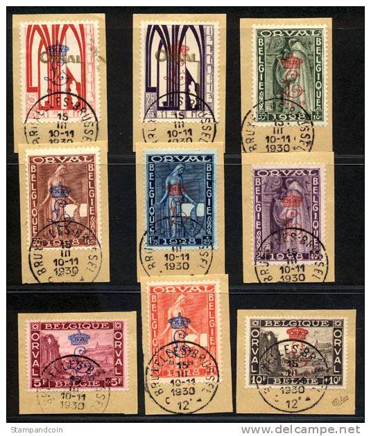 Belgium B84-92 Used Semi-Postal Set W/Private Overprint, German Expertized - Used Stamps