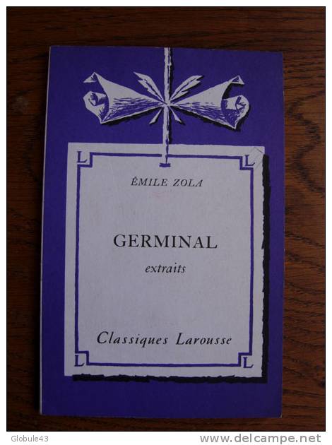 GERMINAL EMILE ZOLA 1953 110 P - Autores Franceses