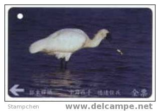 Taiwan Early Bus Ticket Card Black-faced Spoonbill Bird 12-3 (A0050) - Tickets - Entradas