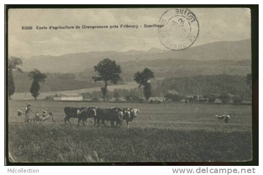 SUISSE FRIBOURG  /  Ecole D'agriculture De Grangeneuve Près Fribourg - Scarifiage / Agriculture - Fribourg