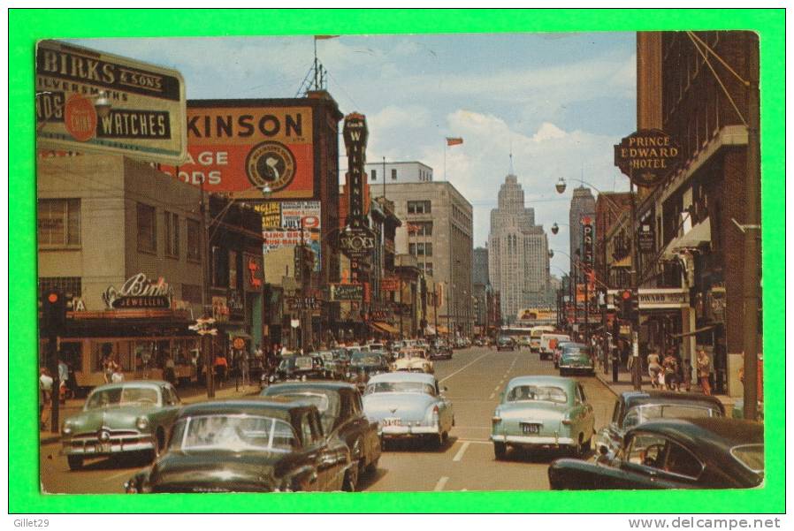 WINDSOR, ONTARIO - OUELLETTE AVENUE - ANIMATED WITH CARS - - Windsor