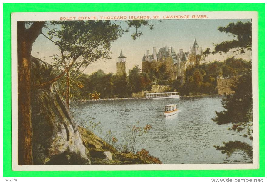 THOUSAND ISLANDS, ONTARIO - BOLDT ESTATE - ANIMATED SHIPS - VALENTINE-BLACK CO LTD - J.V. - - Thousand Islands