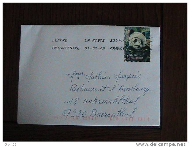 Enveloppe Panda Geant 86 - Storia Postale