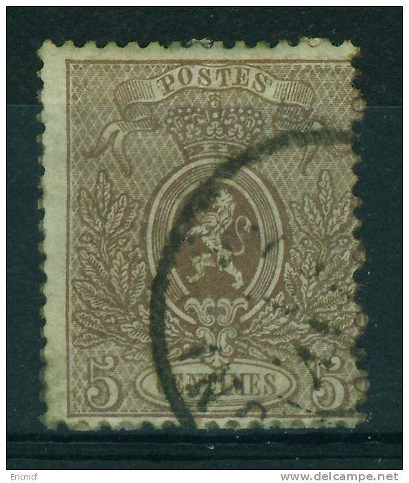 Belgium 1866 5c Fine Used Perf 15 - 1866-1867 Petit Lion