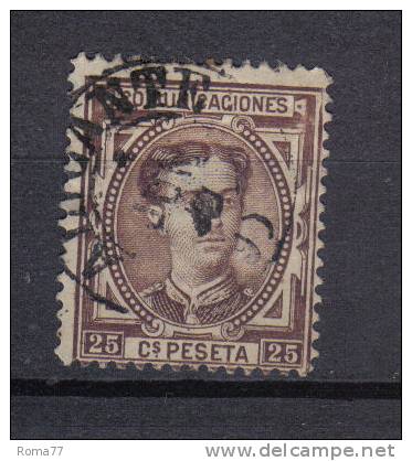 SS1400 - SPAGNA 1876, Alfonso XII Unificato N. 166 . - Oblitérés