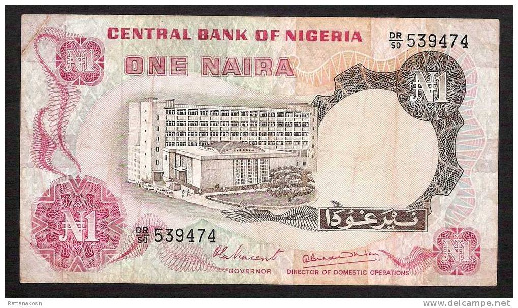 NIGERIA   P15d 1 NAIRA (1973)#DR/50 Signature 4  VF NO P.h. ! - Nigeria