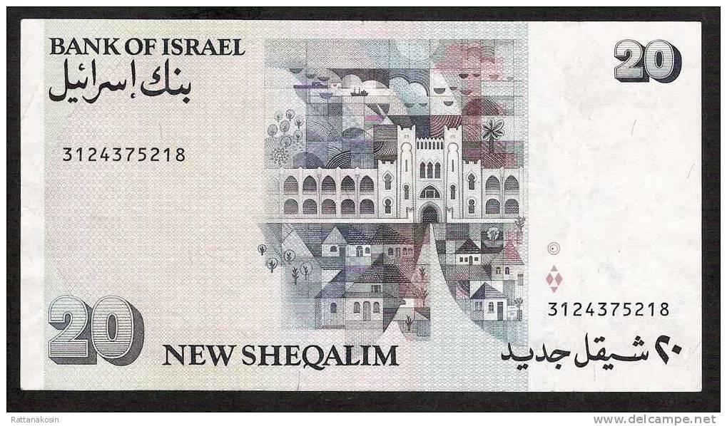 ISRAEL   P54c   20    NEW SHEQALIM  1993    VF      NO P.h. - Israël