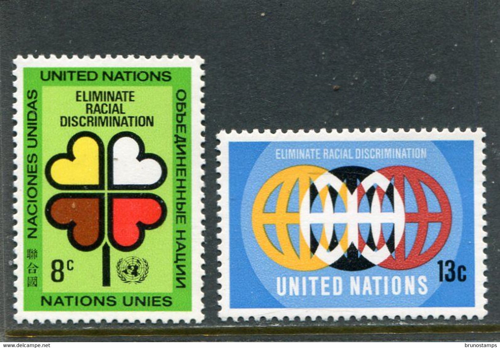 UNITED NATIONS - NEW YORK   - 1971  ELIMINATE RACIAL DISCRIMINATION  SET  MINT NH - Unused Stamps