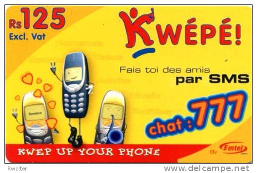 @+ Ile Maurice - Recharge GSM - KWEPE 125 - Chat 777. Ref: MU-KWE-REF-0004A - Mauricio