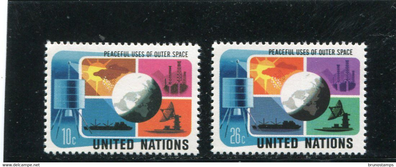 UNITED NATIONS - NEW YORK   - 1975  PEACEFUL USES OF OUTER SPACE  SET   MINT NH - Neufs