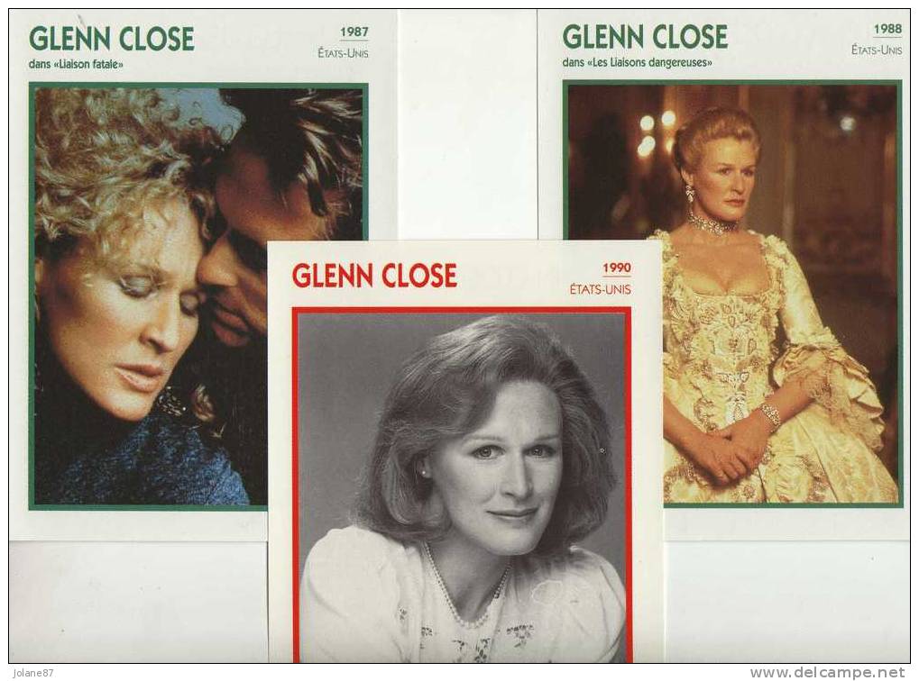 3  FICHES CINEMA      GLENN CLOSE - Fotos