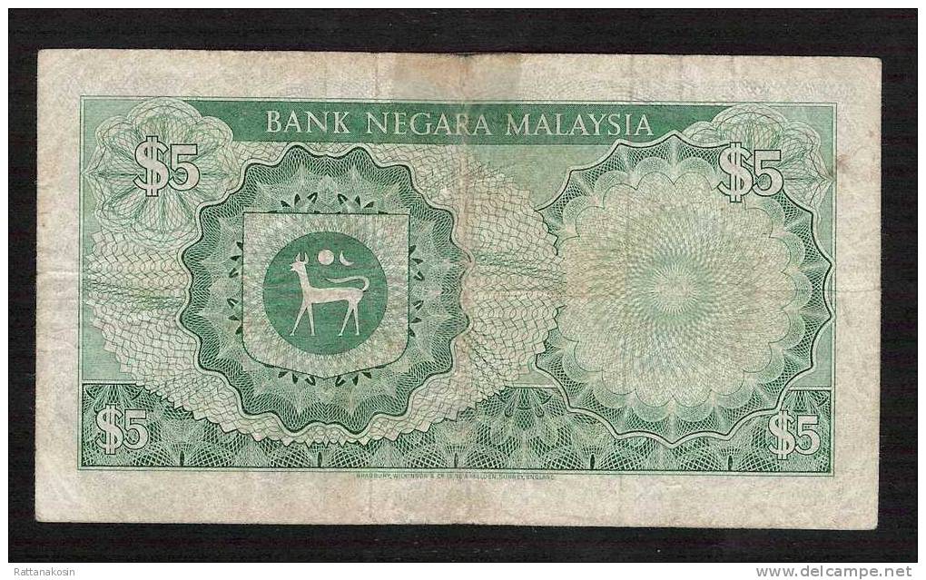 MALAISIE MALAYSIA  P14a  5   RINGGIT  (1976)    FINE - Malaysie