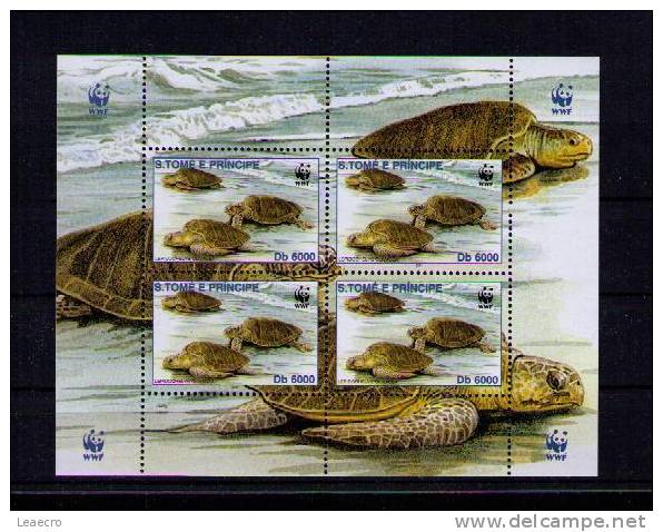 Turtles Batraciens TORTUES Animals Animaux Faune "Lepidochelys Olivacea" WWF ST.THOMAS Gc795 - Tartarughe