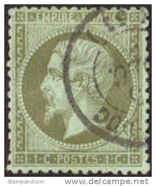 France #22 Used 1c Napoleon III Of 1862 - 1862 Napoleon III