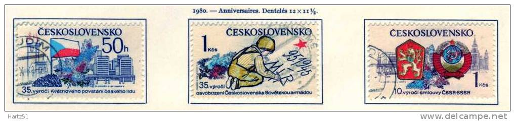 Tchécoslovaquie, CSSR : N° 2394/2397   (o)     2 SCANN - Used Stamps